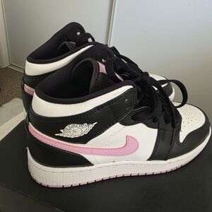 Air Jordan Black and Pink Sneakers
